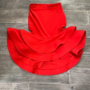 ❤️❤️‍🔥Love love love this beautiful bright red skirt ❤️❤️‍🔥